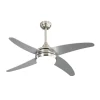 Ventilador de techo Abrila Klod níquel Plata con luz 117 cm