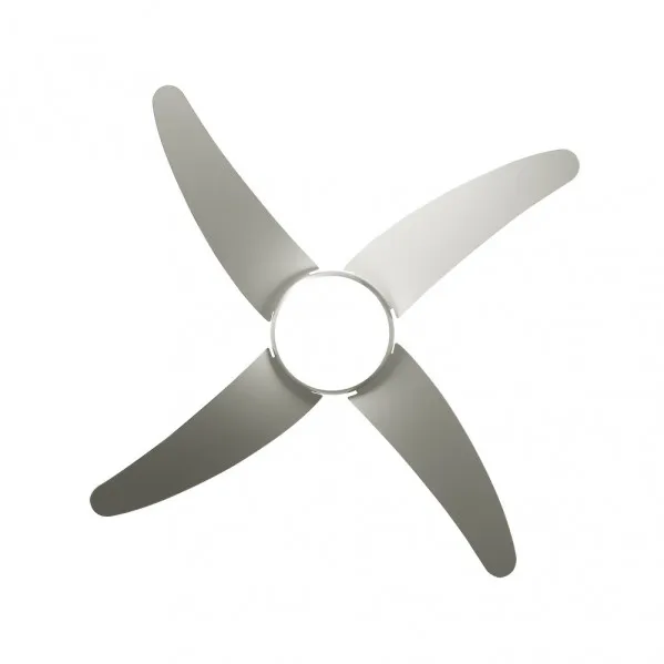 Ventilador de techo Abrila Klod níquel Plata con luz 117 cm
