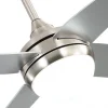 Ventilador de techo Abrila Klod níquel Plata con luz 117 cm