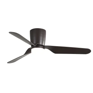 Ventilador de techo Abrila Kochi marrón luz LED 132 cm