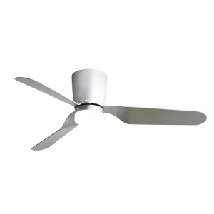 Ventilador de techo Abrila Kochi níquel Plata luz LED 132 cm