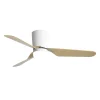 Ventilador de techo Abrila Kochi blanco madera luz LED 132 cm