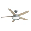 Ventilador de techo Abrila Lebeche Verde blanco haya LED 132 cm