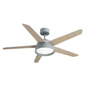 Ventilador de techo Abrila Lebeche Verde blanco haya LED 132 cm