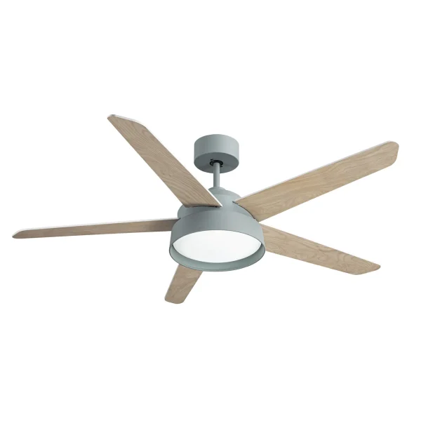 Ventilador de techo Abrila Lebeche Verde blanco haya LED 132 cm
