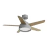 Ventilador de techo Abrila Lebeche Gris blanco haya LED 132 cm
