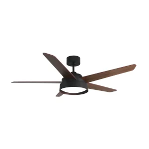 Ventilador Abrila de techo Lebeche marrón luz led
