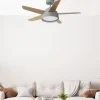 Ventilador de techo Abrila Lebeche Gris blanco haya LED 132 cm