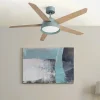 Ventilador de techo Abrila Lebeche Verde blanco haya LED 132 cm