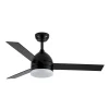 Ventilador de techo Abrila Legio negro - roble luz LED 107 cm
