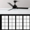 Ventilador de techo Abrila Legio negro - roble luz LED 107 cm
