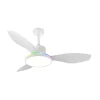 Ventilador de techo Abrila Mandala blanco luz LED 120 cm
