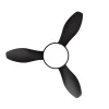 Ventilador de techo Abrila Mandala negro luz LED 120 cm