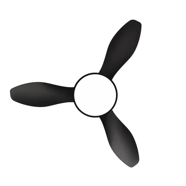 Ventilador de techo Abrila Mandala negro luz LED 120 cm