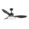 Ventilador de techo Abrila Mandala negro luz LED 120 cm