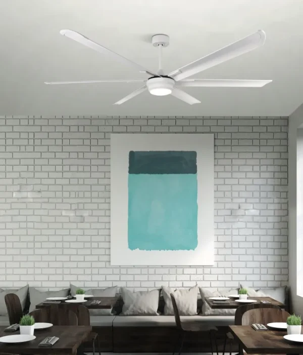 Ventilador de techo Abrila Marea blanco luz LED 198 cm