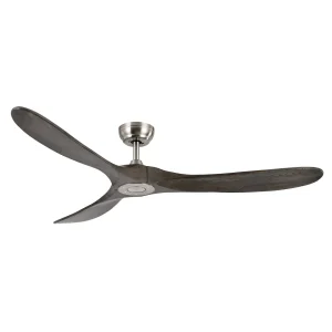 Ventilador de techo Abrila Marin níquel madera sin luz 152 cm