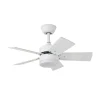 Ventilador de techo Abrila Marta blanco - haya luz LED 76 cm
