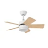 Ventilador de techo Abrila Marta blanco - haya luz LED 76 cm