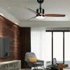 Ventilador de techo Abrila Montiel negro madera luz LED 106 cm