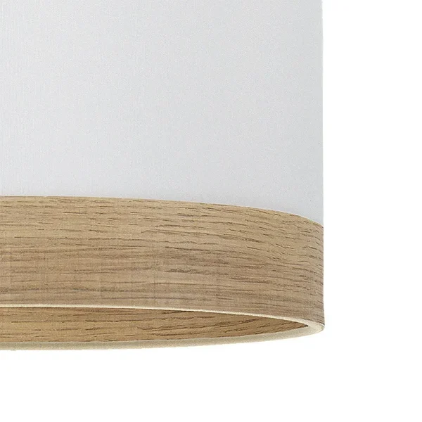 Ventilador de techo Abrila Olga blanco madera clara LED 70 cm