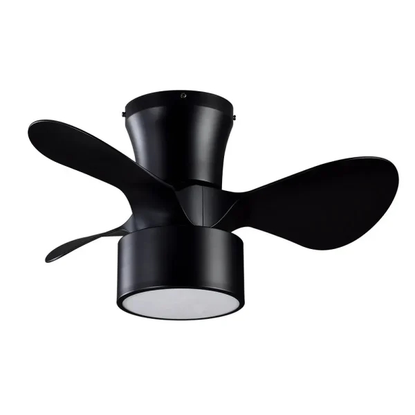 Ventilador de techo Abrila Olga negro madera LED 70 cm