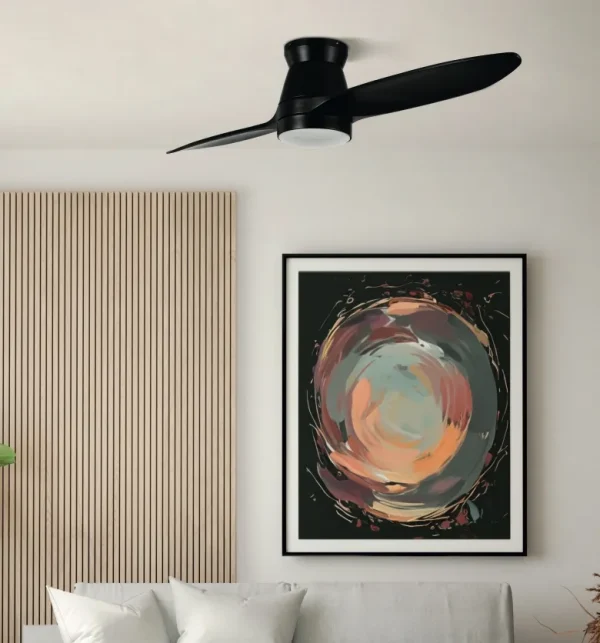 Ventilador de techo Abrila Nordic blanco luz LED 132 cm