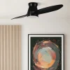 Ventilador de techo Abrila Nordic negro luz LED 132 cm