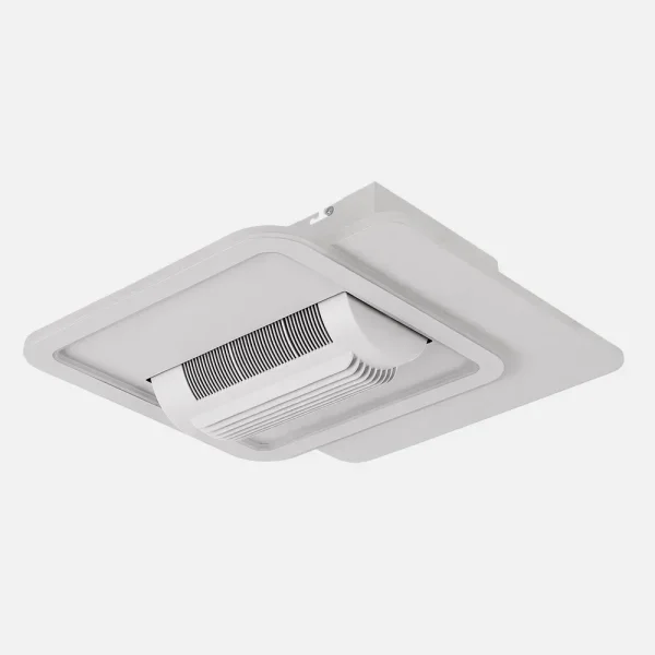 Ventilador de techo Abrila Obelisco blanco luz LED 48 cm