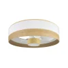 Ventilador de techo Abrila Olga blanco madera luz LED 70 cm