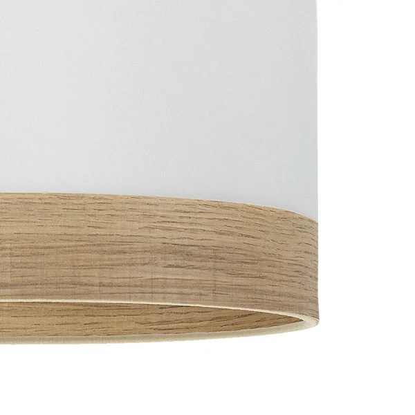 Ventilador de techo Abrila Olga blanco madera luz LED 70 cm