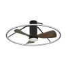 Ventilador de techo Abrila Oporto negro madera luz LED 84 cm