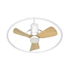 Ventilador de techo Abrila Oporto blanco haya luz LED 84 cm