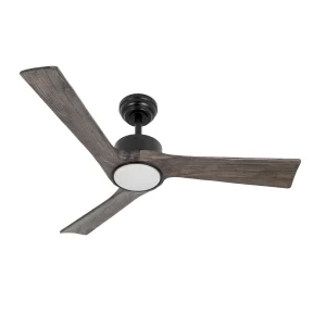 Ventilador de techo Abrila Orinoco negro madera luz LED 107 cm