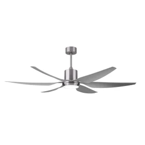 Ventilador de techo Abrila Otto níquel Plata luz LED 167 cm