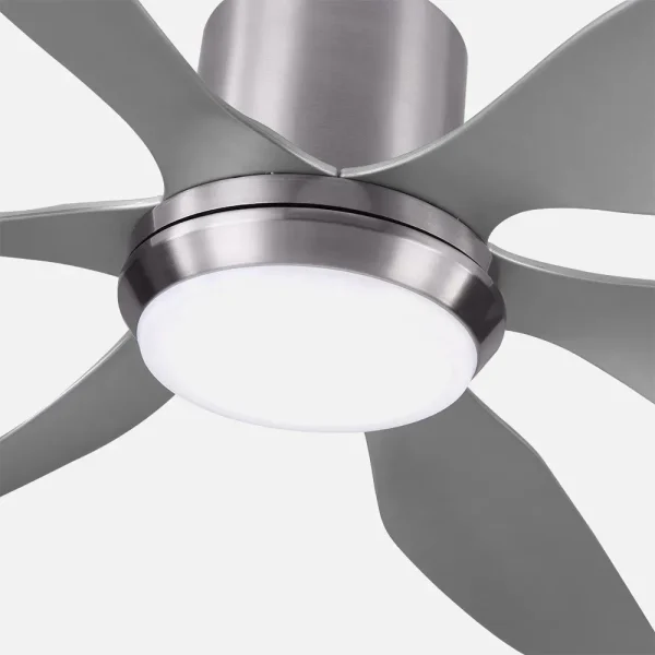 Ventilador de techo Abrila Otto níquel Plata luz LED 167 cm