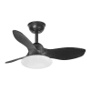 Ventilador de techo Abrila Paramo negro luz LED 82 cm