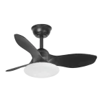 Ventilador de techo Abrila Paramo negro luz LED 82 cm