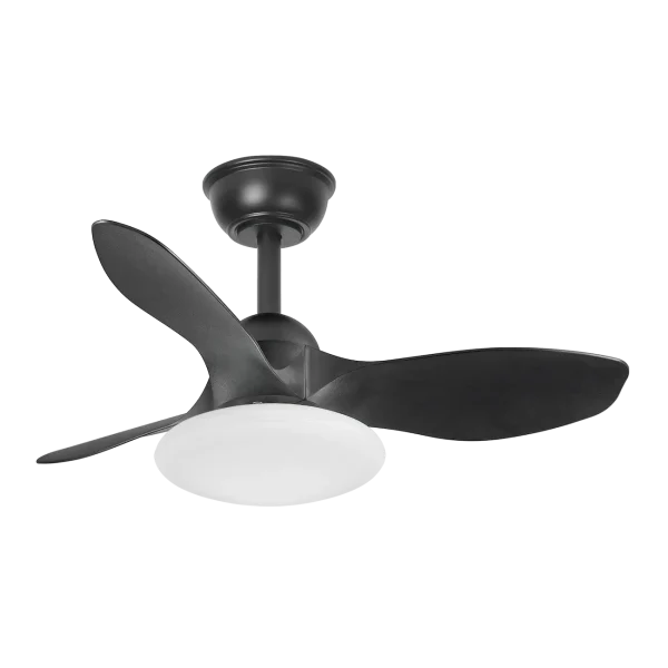 Ventilador de techo Abrila Paramo negro luz LED 82 cm