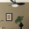 Ventilador de techo Abrila Paramo negro luz LED 82 cm