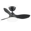 Ventilador de techo Abrila Paramo negro luz LED 82 cm