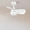 Ventilador de techo Abrila Pirdo blanco luz LED 60 cm