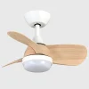 Ventilador de techo Abrila Pirdo blanco haya luz LED 60 cm