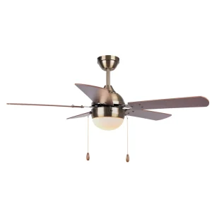 Ventilador de techo Abrila Pontia cuero cerezo - nogal luz 107 cm