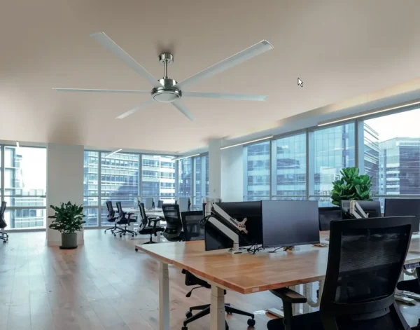 Ventilador de techo Abrila Sanson níquel Plata sin luz 305 cm