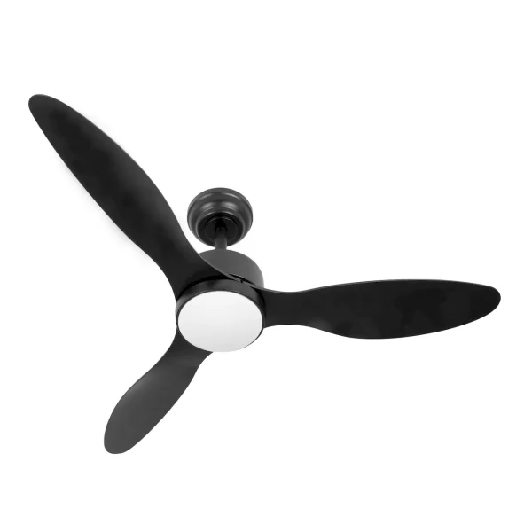 Ventilador de techo Abrila Serpa negro luz LED 107 cm
