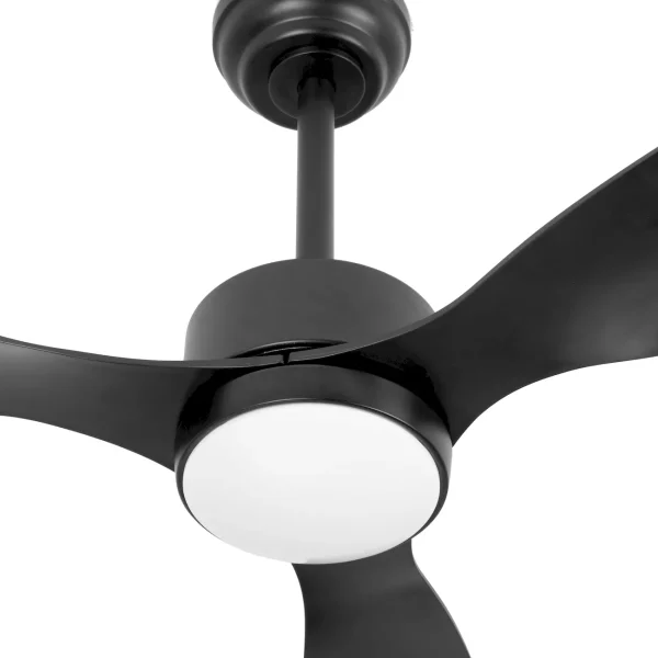 Ventilador de techo Abrila Serpa negro luz LED 107 cm