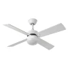Ventilador de techo Abrila Sofia blanco - haya con luz 107 cm