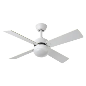 Ventilador de techo Abrila Sofia blanco - haya con luz 107 cm