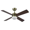 Ventilador de techo Abrila Sofia cuero cerezo - nogal con luz 107 cm